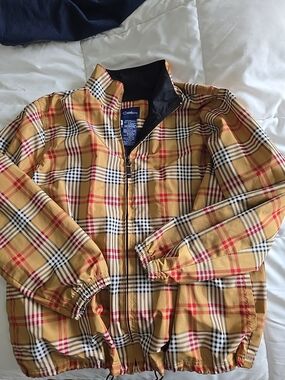Catalina Jacket Womens Medium Plaid Zip Up Lightweight Windbreaker0494